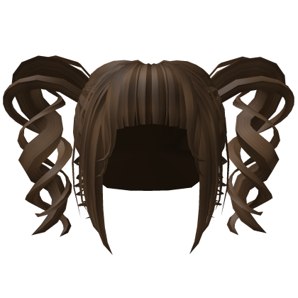 💵 Cute Brown Wavy Pigtails Girl Hair Roblox item