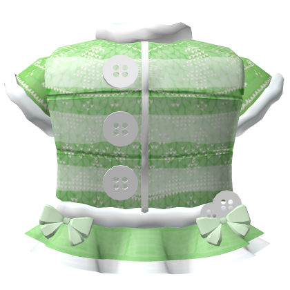 kawaii cute green plaid christmas winter jacket Roblox item
