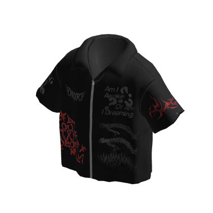 NOIR Y2K Boxy Graphic T-Shirt (Black) thumbnail