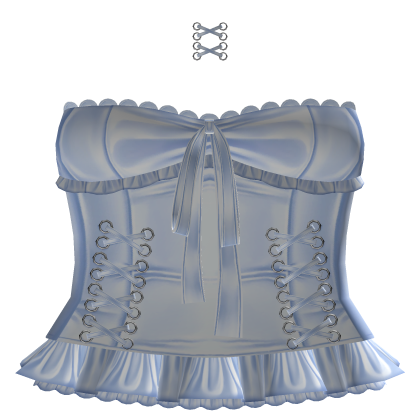 ꒰♡ baby blue angel sweet hearts corset
