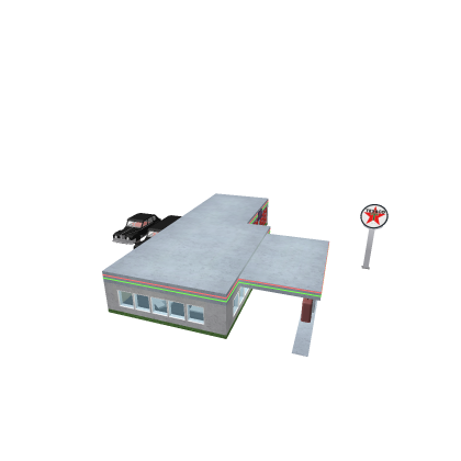 Gas Station [Texaco] w/ cars