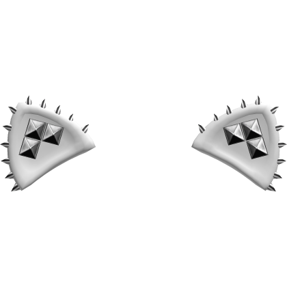 studded emo goth low poly cat ears grey Roblox item