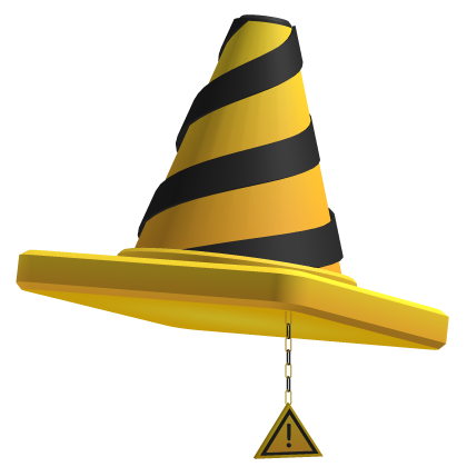 Caution Yellow Traffic Cone Hat