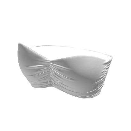 Trendy White Ruched Crop Top