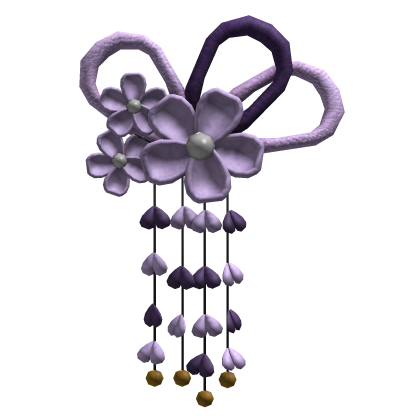  Purple Traditional Japanese Flowers Hairpin