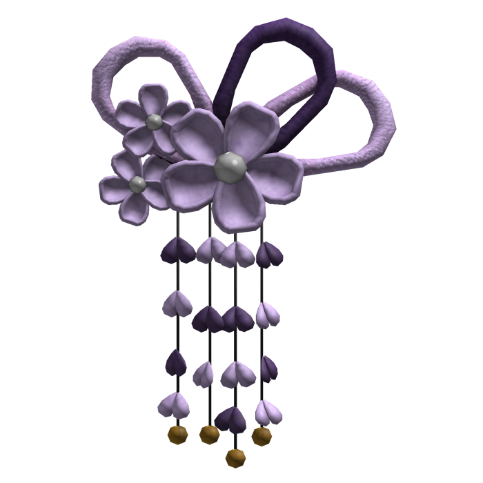  Purple Traditional Japanese Flowers Hairpin