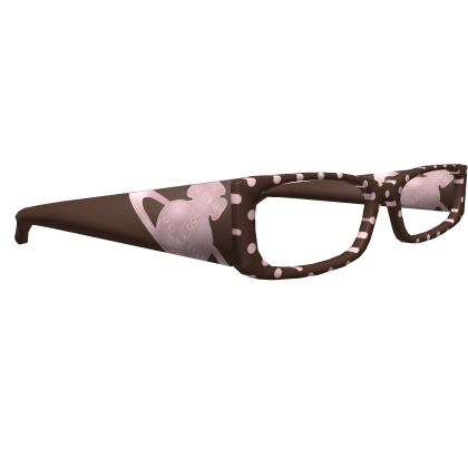 half pink polka dot vivienne westwood glasses!! Roblox item