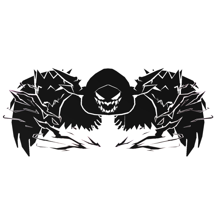 Cartoony White Hood Aura Dragon Wings Combo
