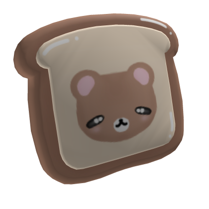 brown toasty bear hair clip Roblox item