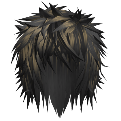 black & blonde tips gothic messy emo boy hair
