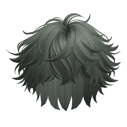 Green Messy Fluffy Anime Boy Hair Roblox item
