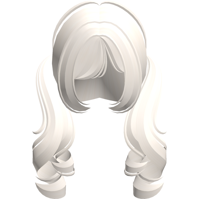 ( ´ཀ` ) pretty blonde fluffy curly low pigtails