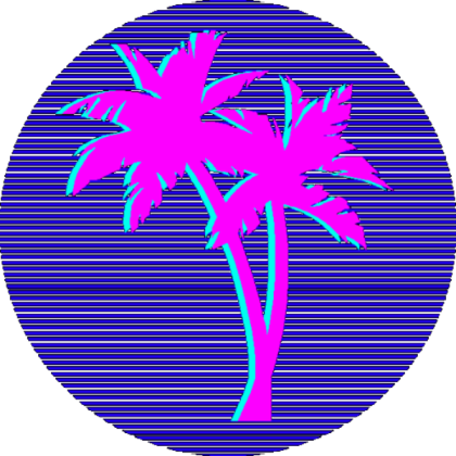 Neon Palm Tree Sign Roblox decal