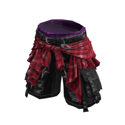 ORNA | Black Red Cargo Shorts Streetwear Y2K UGC | Roblox Item - Rolimon's