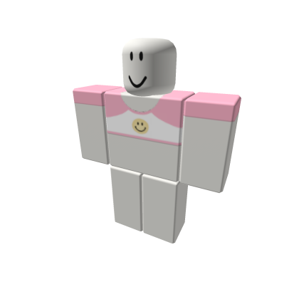 Preppy Y2K Smiley Tee in Pink