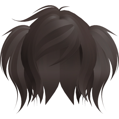 cute emo short fluffy moe pigtails in brown
