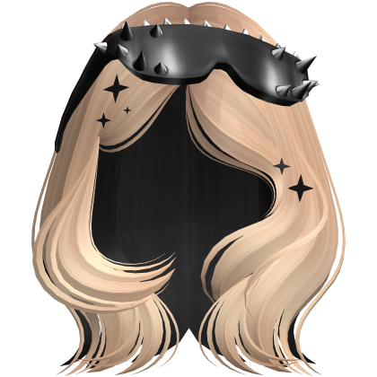 Spiked Swirly Wolfcut Blonde Hair w Y2K Glasses Roblox item