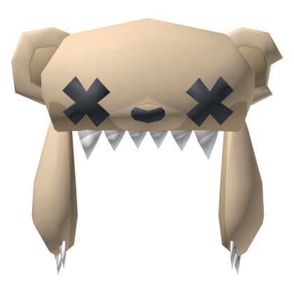 Low Poly Monster Bear Hat Blonde
