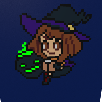 Anime Witch Pixel Art --HALLOWEEN SPECIAL--