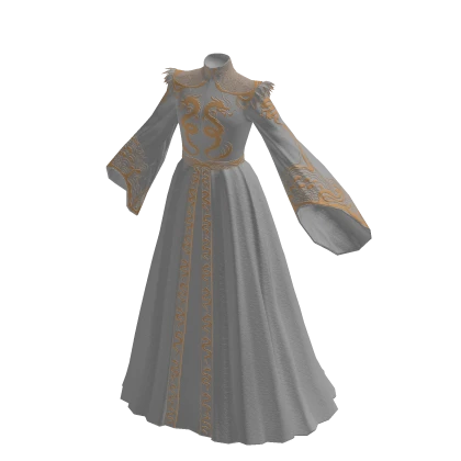White and gold dragon empress dress | Roblox Item - Rolimon's
