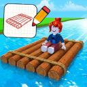 Draw A Raft & Slide Downhill