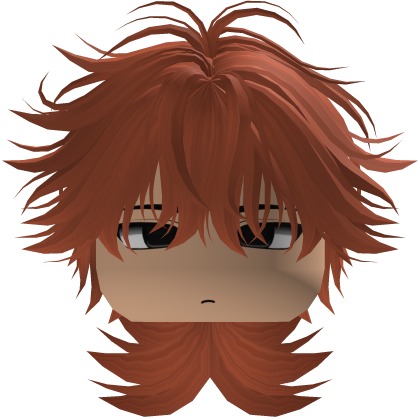 Cute Y2K emo orange hair