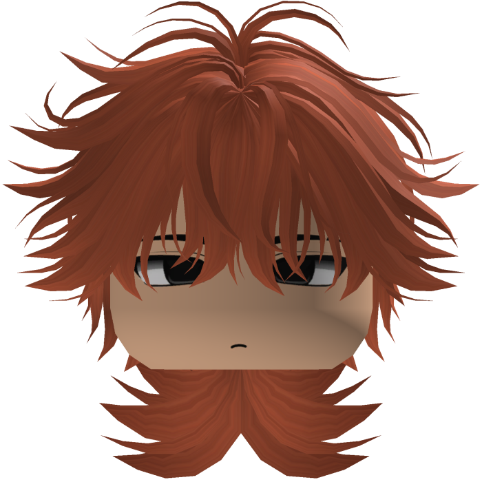 Cute Y2K emo orange hair