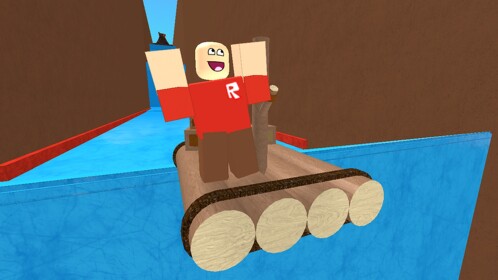 make a raft to go down the water fall