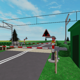 Swiss railroad crossing