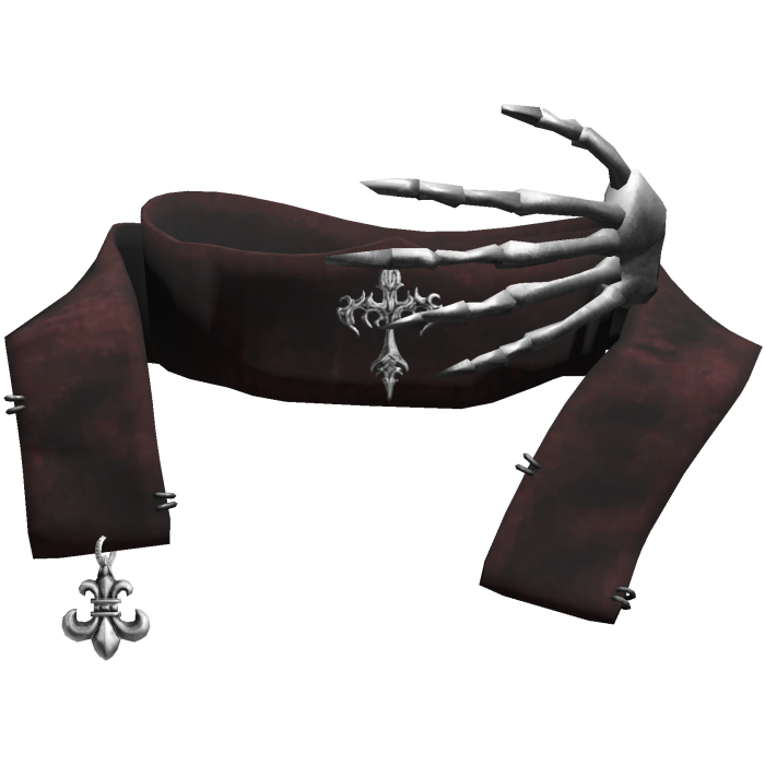 Red Emo Skeleton Cross Grunge Gothic Neck Scarf