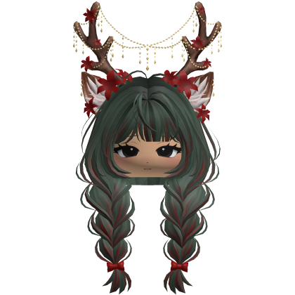 Ethereal Christmas Fairy Fawn Braids w/ Antlers
