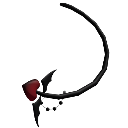 black red halloween bat tail