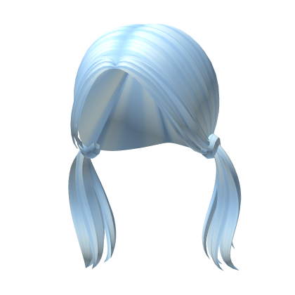 -',ৎ Mini Low Preppy Pigtails in Soft Blue