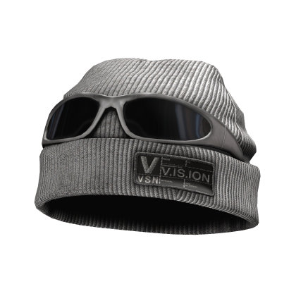 White Beanie w/ Y2K Shades