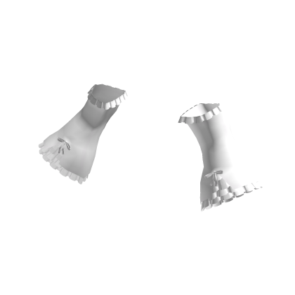 Cute Ruffled Bow Sleeves in White Roblox catalog item