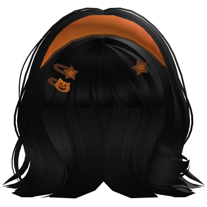 Black Wavy Bob with Halloween Headband