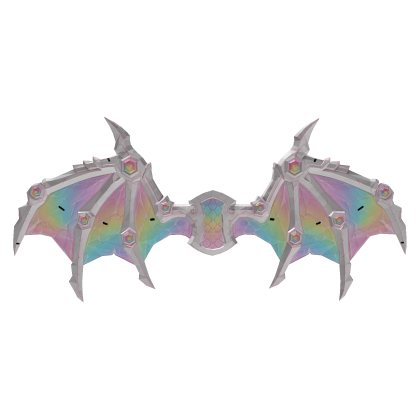 Rainbow Pastel Ice Wyrm's Wings Recolor
