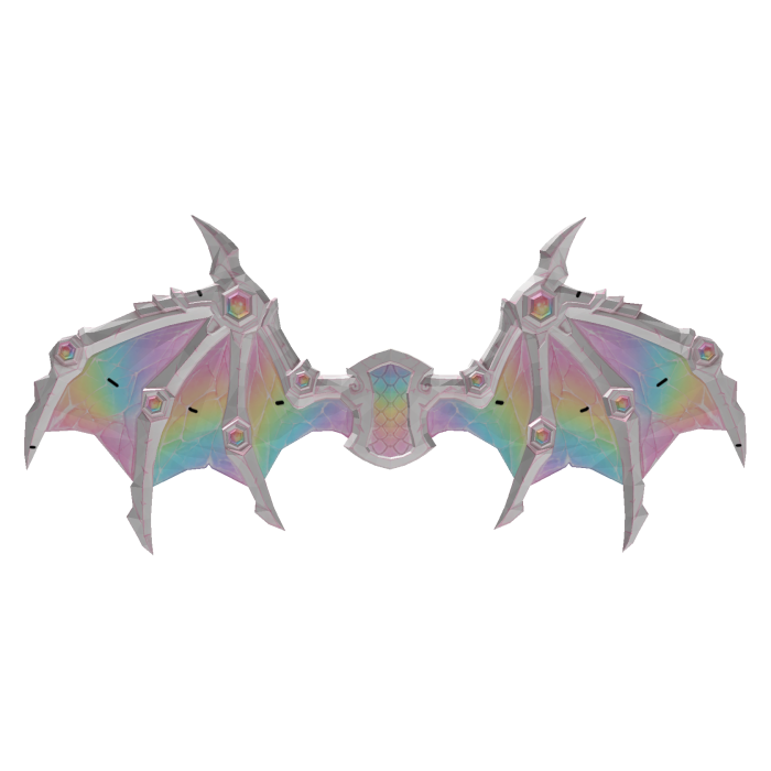 Rainbow Pastel Ice Wyrm's Wings Recolor