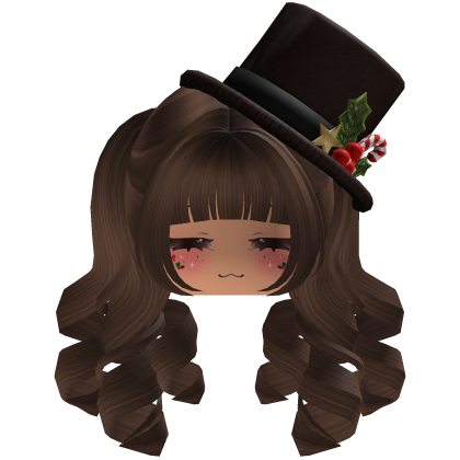fluffy Christmas hair beret (Brown)