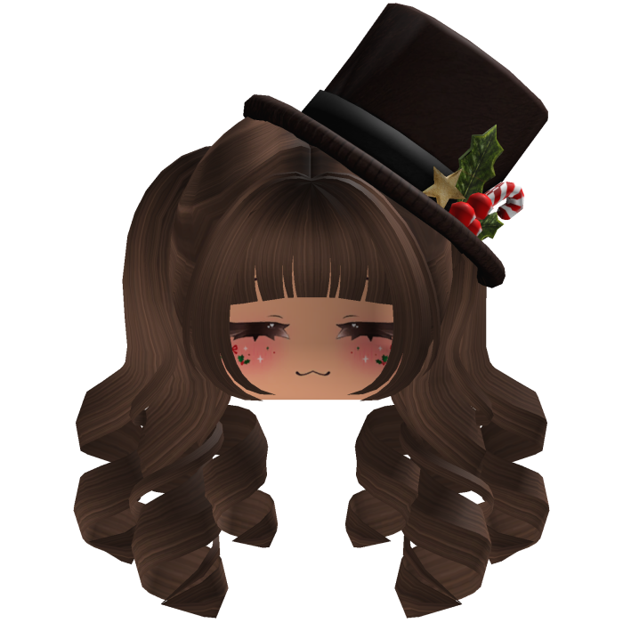 fluffy Christmas hair beret (Brown)