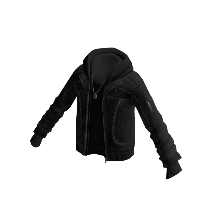 Sherpa Lined Hooded Jacket (Black)
