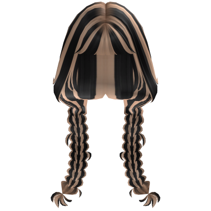 Lovely Girly Braids in Blond striped black Roblox item