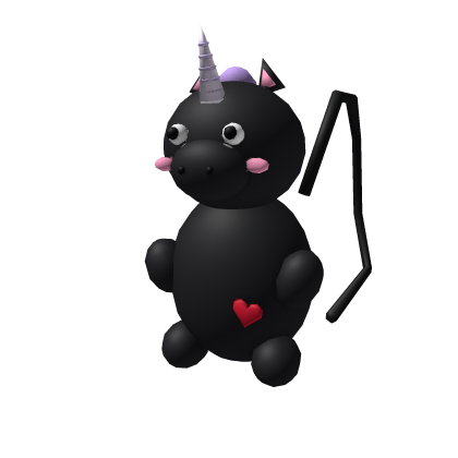 Emo Black Unicorn Plushie