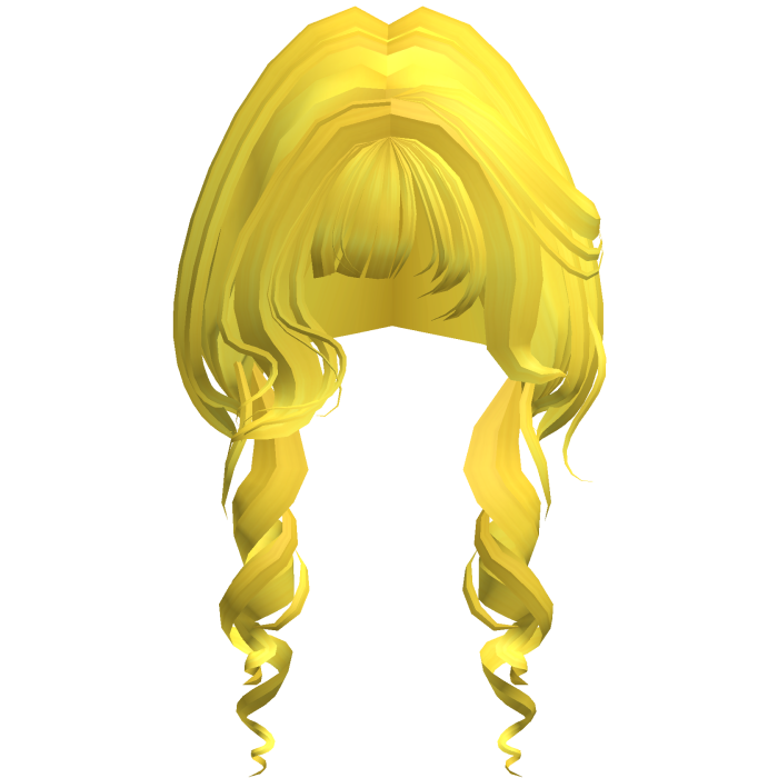 Anime Soft Curly Hair w/ Bangs (Yellow)