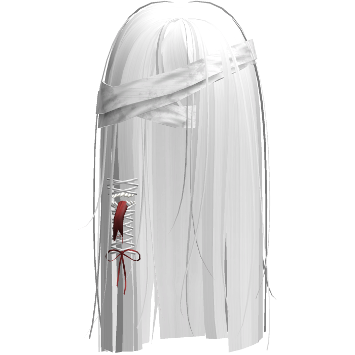 Creepy White Monster Hair w White Bandages