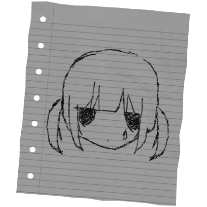 sad teary anime girl drawing  Roblox item