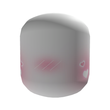 Head Blush Heart ♥ V2 (White) 💗♥