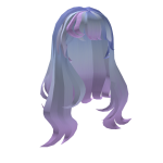 Blue and Pink Soft Wavy Hair