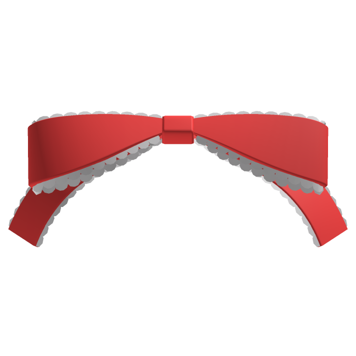 ୨୧┇Sweetheart Ruffled Ribbon In Red
