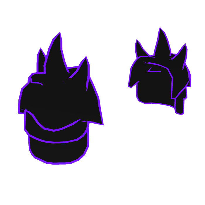 Cartoony Purple Void Pauldrons